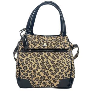 Diane Von Furstenberg Leopard Print Overnight Weekender Travel Bag